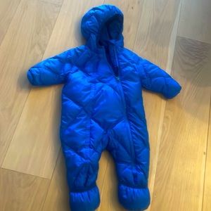 Blue REI baby snowsuit in excellent condition